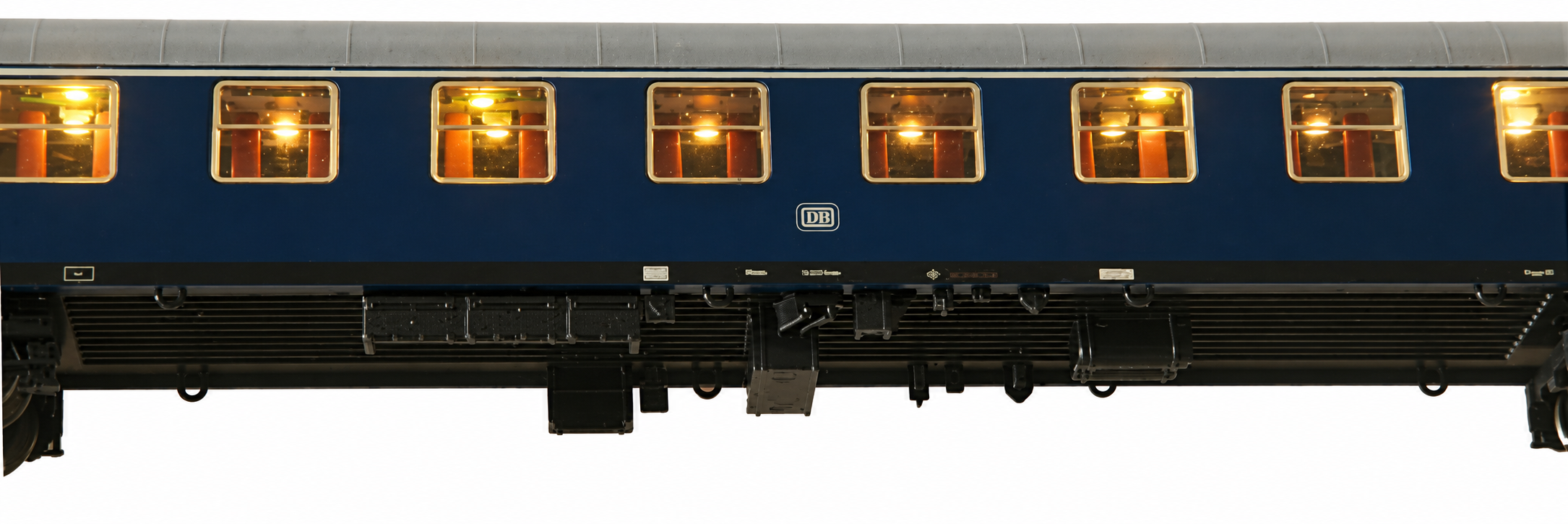 Lighting in a Märklin 28.2 cm 1st-class 10-compartment coach, H0