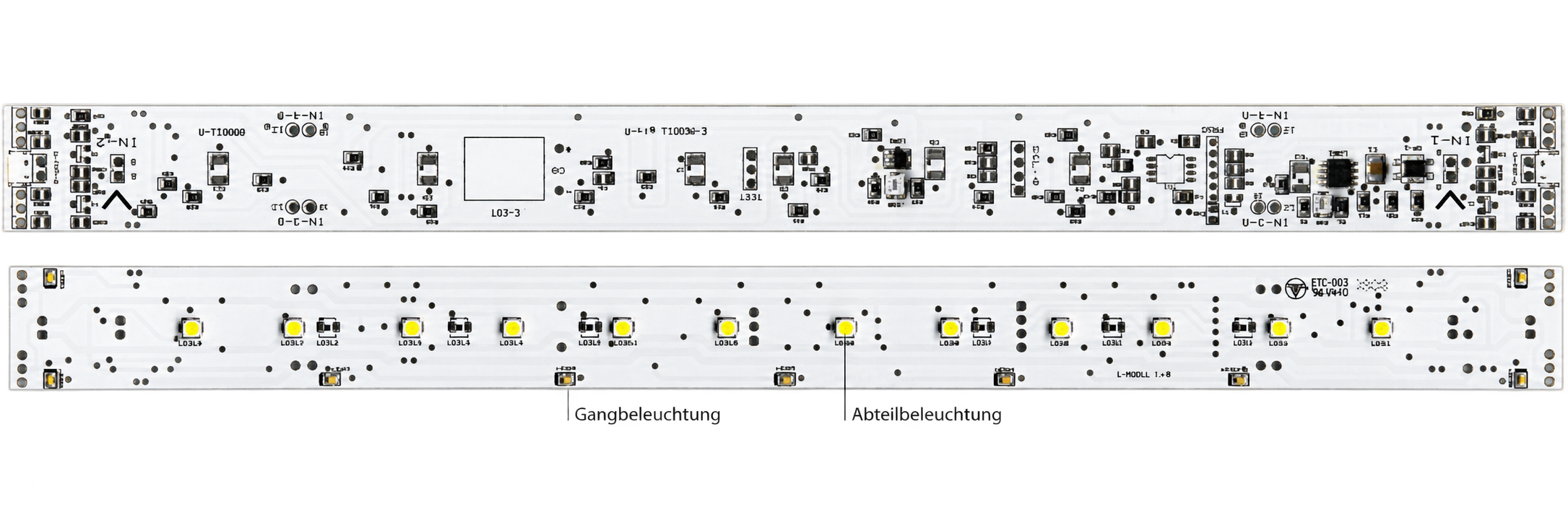 LED interior lighting for Roco compartment coaches